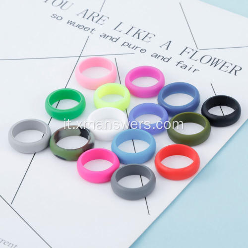 Fede nuziale con anello in silicone personalizzato ecologico